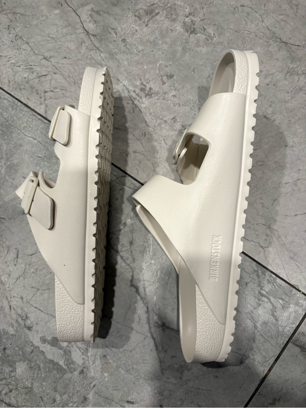 Birkenstock White Two-Buckle EVA Slide Sandals - Picture 3 of 5